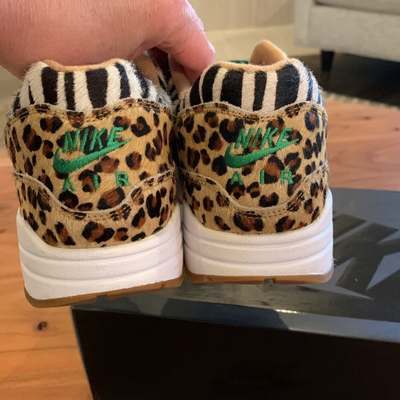 🌴 Used Rare collectible Air Max 1 Atmos animal pack 2.0 black box 2018 - Picture 7 of 16